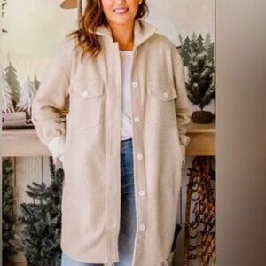 Jackson Rowe x Jillian Harris.                   The Scholar Shacket